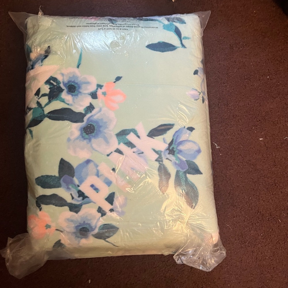 Teal flower Cozy blanket